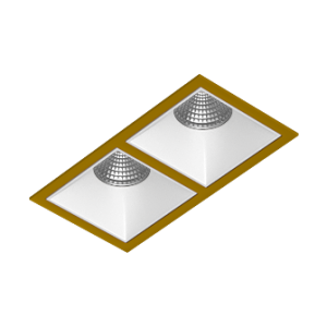 Встраиваемый светодиодный светильник Ledron RISE KIT 2 LED 4000K Gold-White