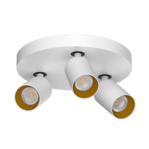 Накладной поворотный светодиодный светильник Ledron SAGITONY R3 S60 White-Gold 4000K NO DIM