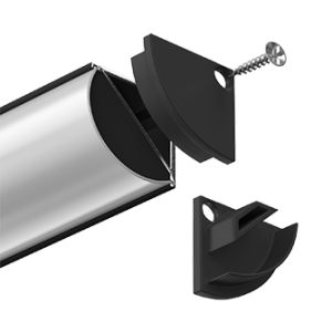 Комплект заглушек для углового профиля 1515-Z Black