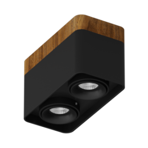 Накладной светодиодный светильник Ledron TUBING 2 Wooden 30 Black