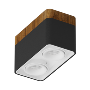 Накладной светодиодный светильник Ledron TUBING 2 Wooden 30 Black-White