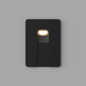 Встраиваемый светодиодный светильник для стен и ступеней Ledron WLB128/1W Black