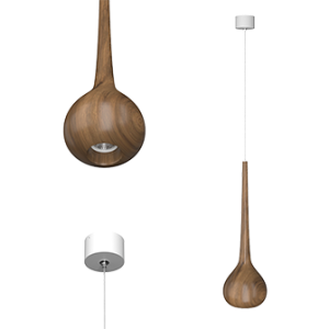 Подвесной (накладной) светильник WoodDrop Big White под сменную лампу