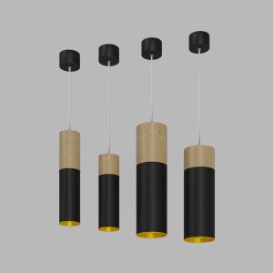 Подвесной (накладной) светодиодный светильник Ledron SLC7392/12W-PB Black-Gold