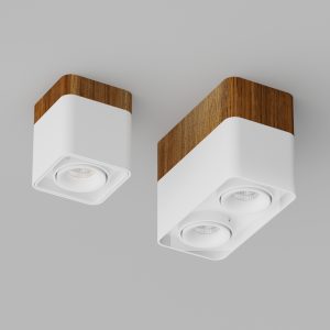 Накладной светодиодный светильник Ledron TUBING 2 Wooden 60 White