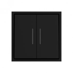 Двухклавишный проходной переключатель с LED-подсветкой