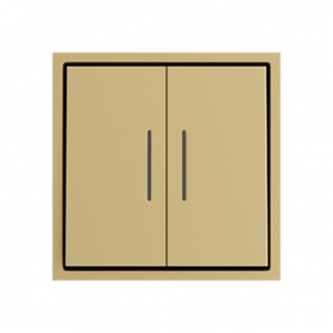 Двухклавишный проходной переключатель с LED-подсветкой