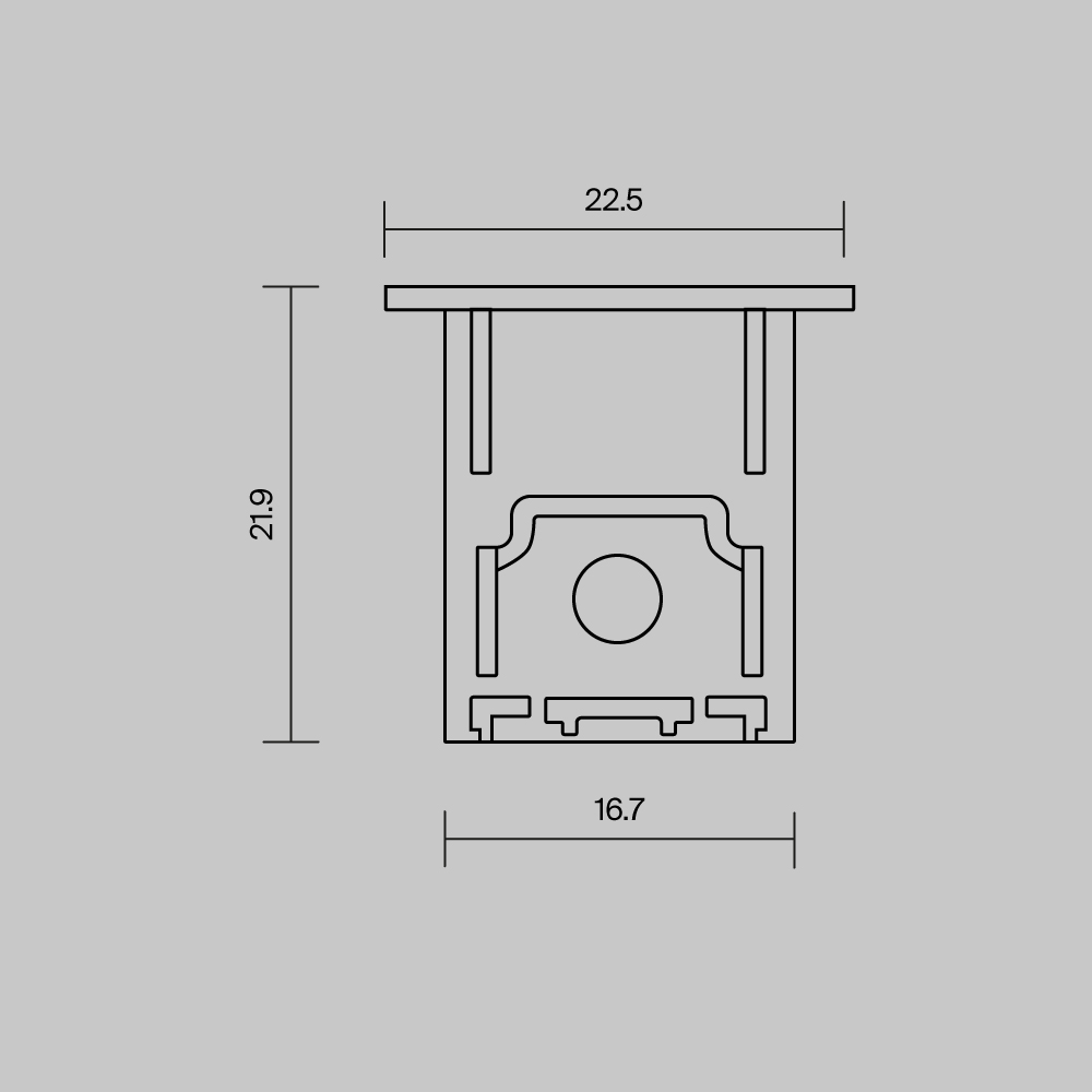 ALM-2222-B-EC 642051 Комплектующие для профиля Led Strip 642051
