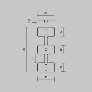 ALM-3566-MT 642080 Комплектующие для профиля Led Strip 642080