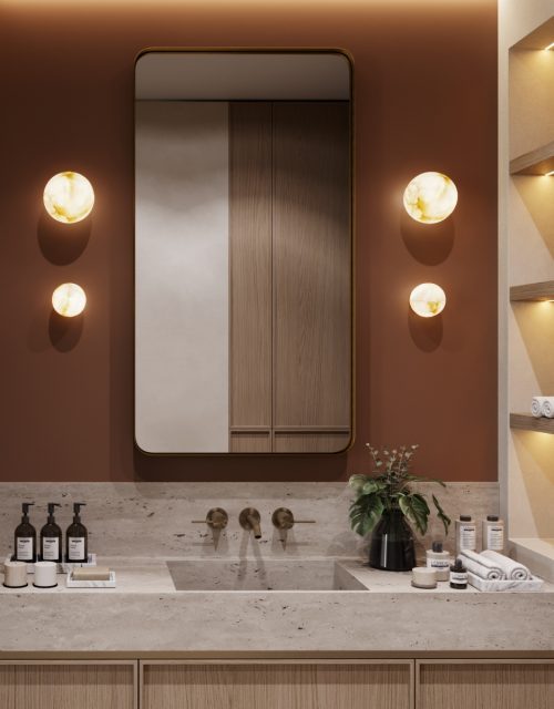 Настенные светильники из алебастра