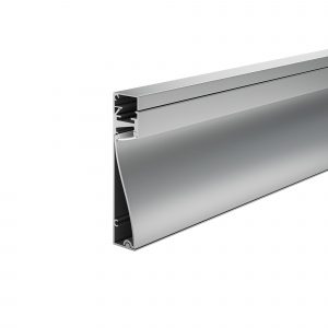 Алюминиевый профиль плинтус 80x18 (Серебро