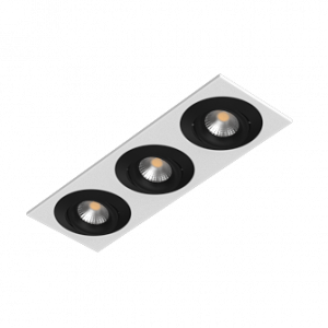 Встраиваемый поворотный светильник под сменную лампу Ledron AO1501006 SQ3 White-Black