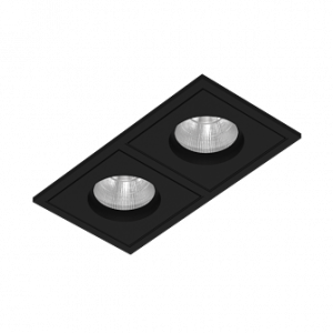 Встраиваемый светодиодный светильник BRUTAL SQ2 Black TRIAC 4000K