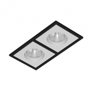 Встраиваемый светодиодный светильник BRUTAL SQ2 Black-White TRIAC 4000K