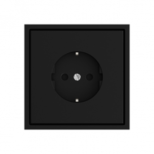 Розетка одинарная с заземлением с защитными шторками