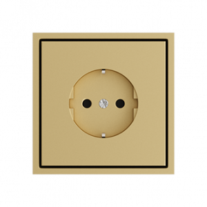Розетка одинарная с заземлением с защитными шторками