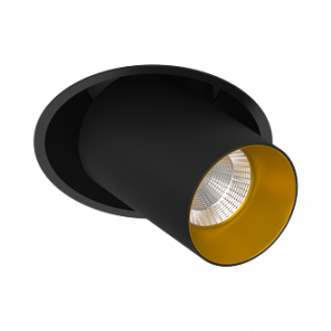 Встраиваемый поворотный светодиодный светильник EVA DANNY MINI Black-Gold 4000K