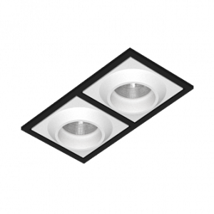 Встраиваемый светодиодный светильник GIZA SQ2 Black-White 4000K