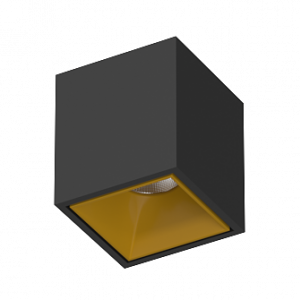 Накладной светодиодный светильник Ledron KUBING Black-Gold 4000K