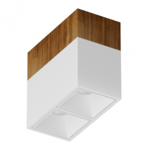Накладной светодиодный светильник Ledron KUBING 2 Wooden 130 White TRIAC