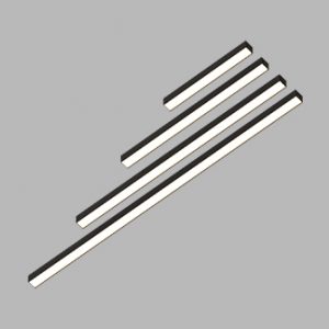 Накладной светодиодный светильник Ledron LINE BRITTO 1653 Black 4000K