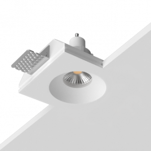 Встраиваемый гипсовый светильник под сменную лампу LUMI SQ1 105x113 D72