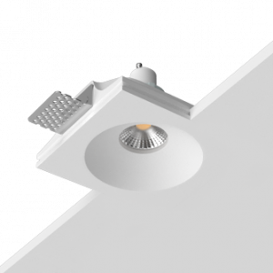Встраиваемый гипсовый светильник под сменную лампу LUMI SQ1 115x120 D90