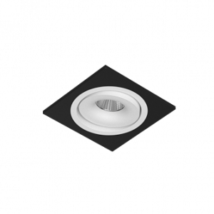 Встраиваемый поворотный светодиодный светильник MJ1006 SQ Black-White 4000K