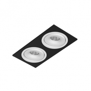 Встраиваемый поворотный светодиодный светильник MJ1006 SQ2 Black-White 4000K