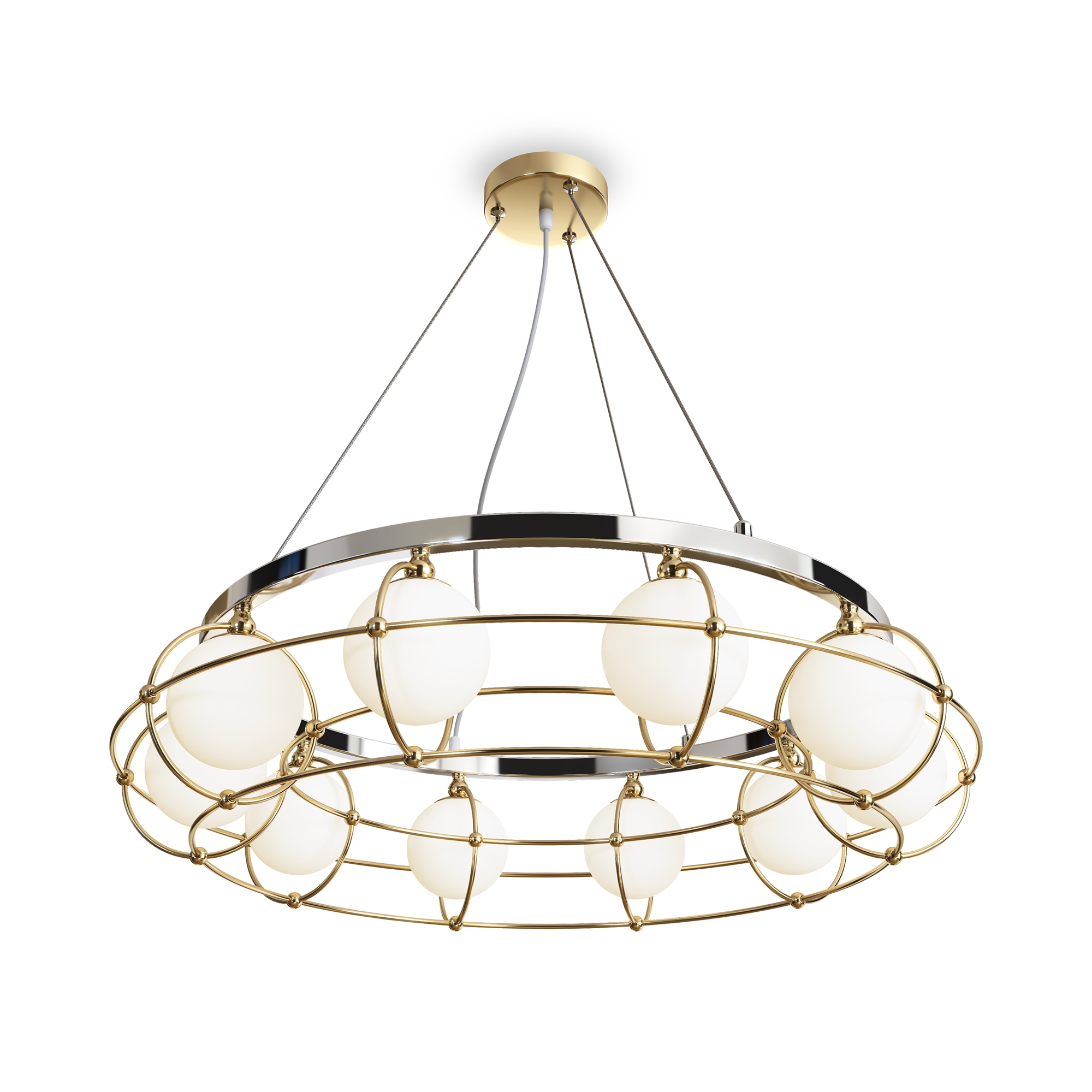 Подвесной светильник Каркас / Carcass G9х10 Подвесной светильник Maytoni MOD312PL-10GCH