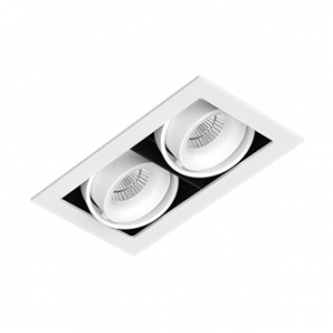 Встраиваемый поворотный светодиодный светильник Ledron ON-202-9W White-Black