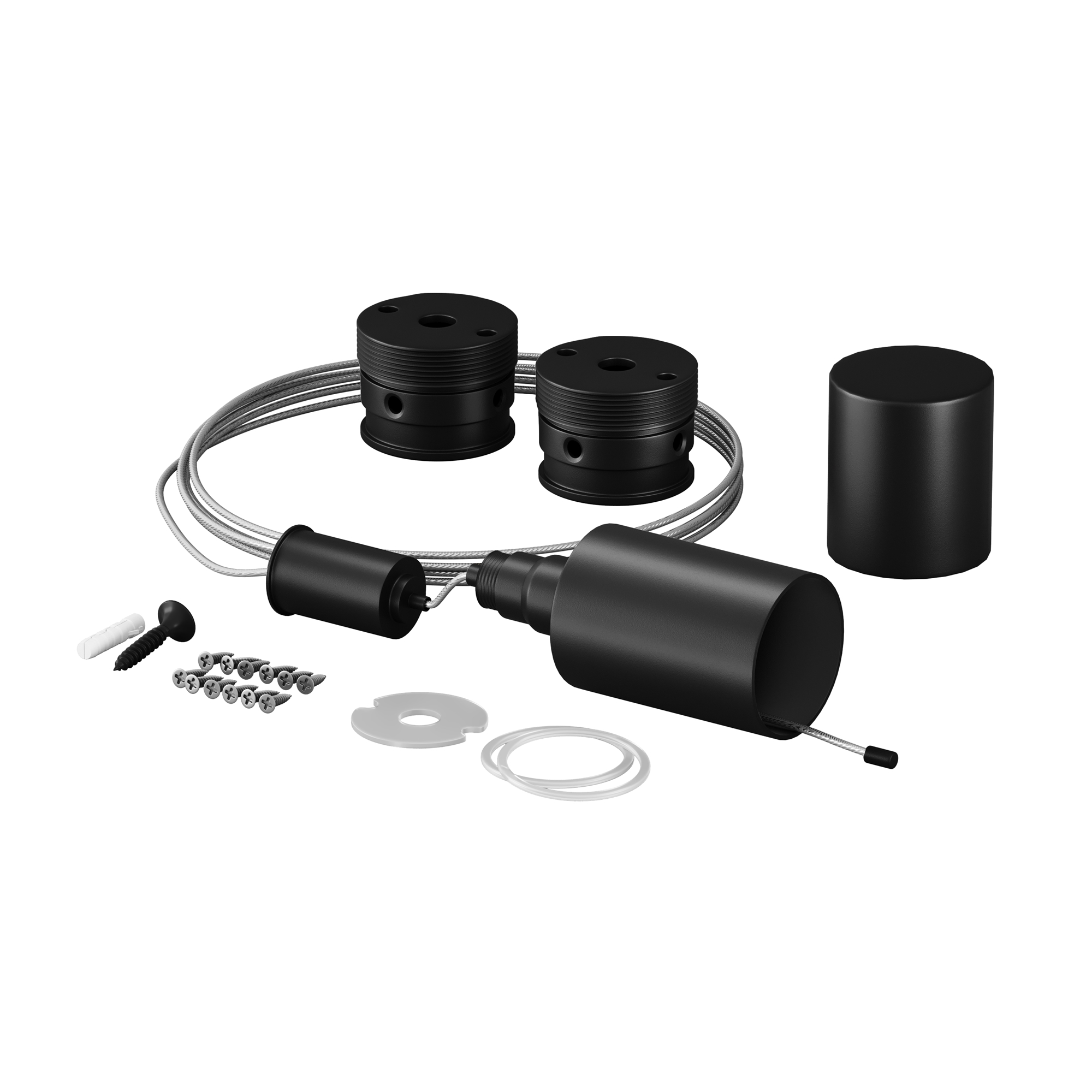 Набор для вертикального подвесного монтажа круглого неона 360° D18 черный Комплектующие для гибкого неона Led Strip 201149