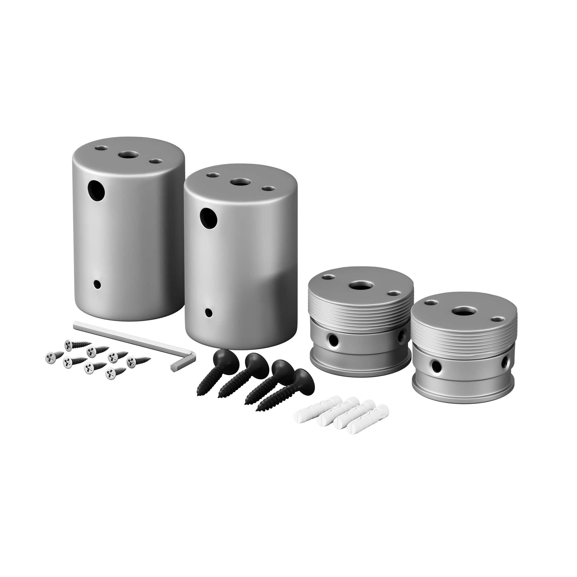 Набор для двухстороннего накладного монтажа круглого неона 360° D18 серебро Комплектующие для гибкого неона Led Strip 201153