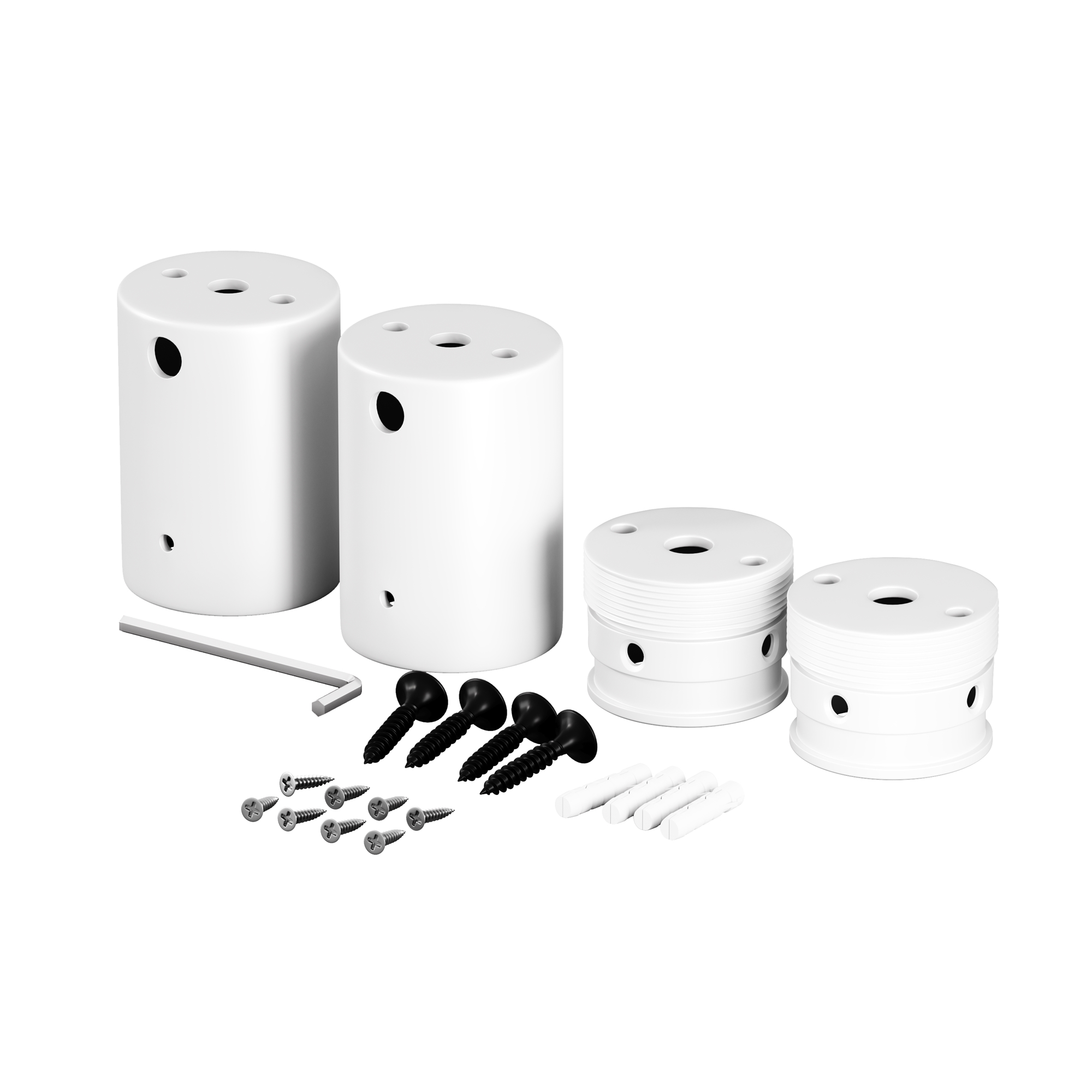 Набор для двухстороннего накладного монтажа круглого неона 360° D25 белый Комплектующие для гибкого неона Led Strip 20321