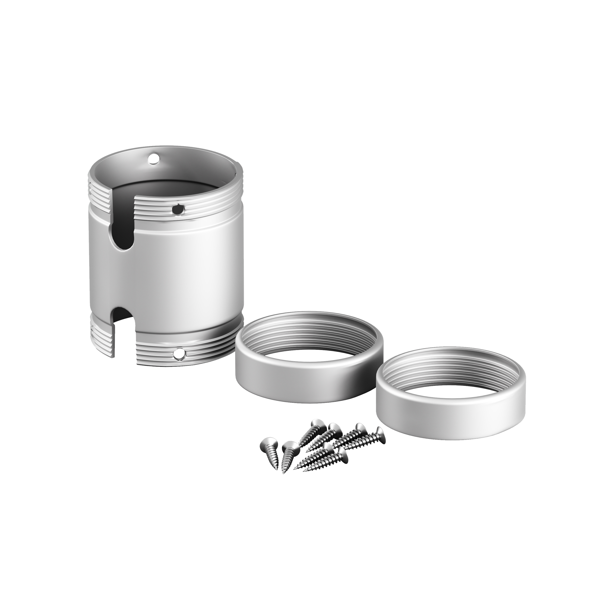 Коннектор соединительный для сращивания круглого неона 360° D25 серебро Комплектующие для гибкого неона Led Strip 20322