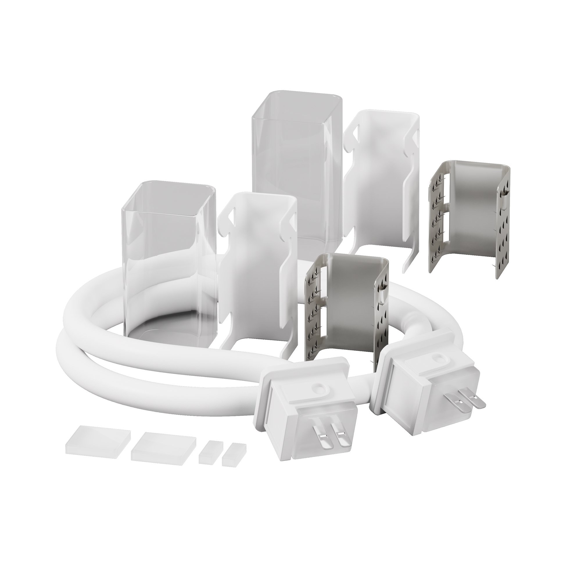 Двусторонний коннектор питания с проводом (30 см) для гибкого неона 17х12 мм Комплектующие для гибкого неона Led Strip 432013