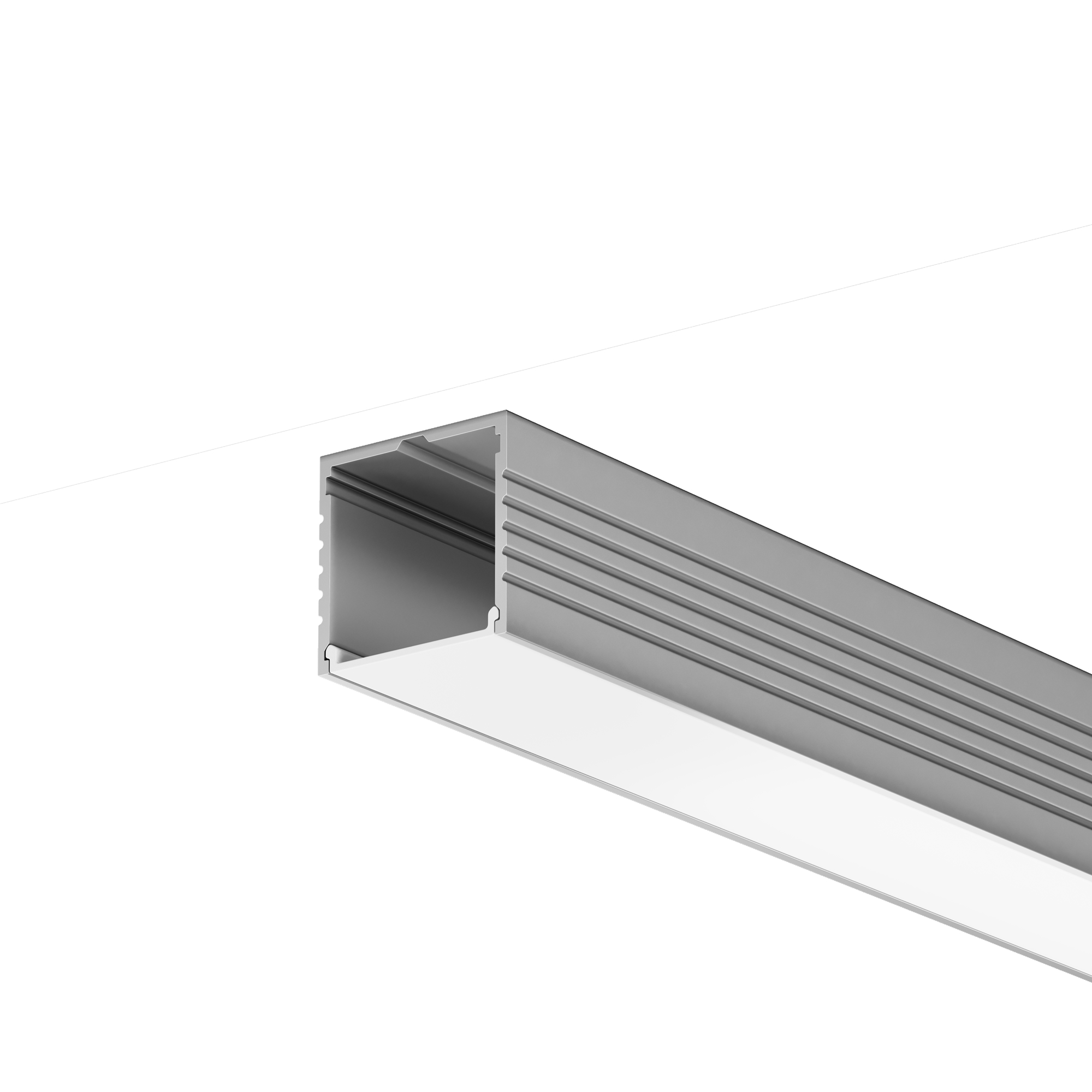 Алюминиевый профиль накладной 35x35 (Серебро