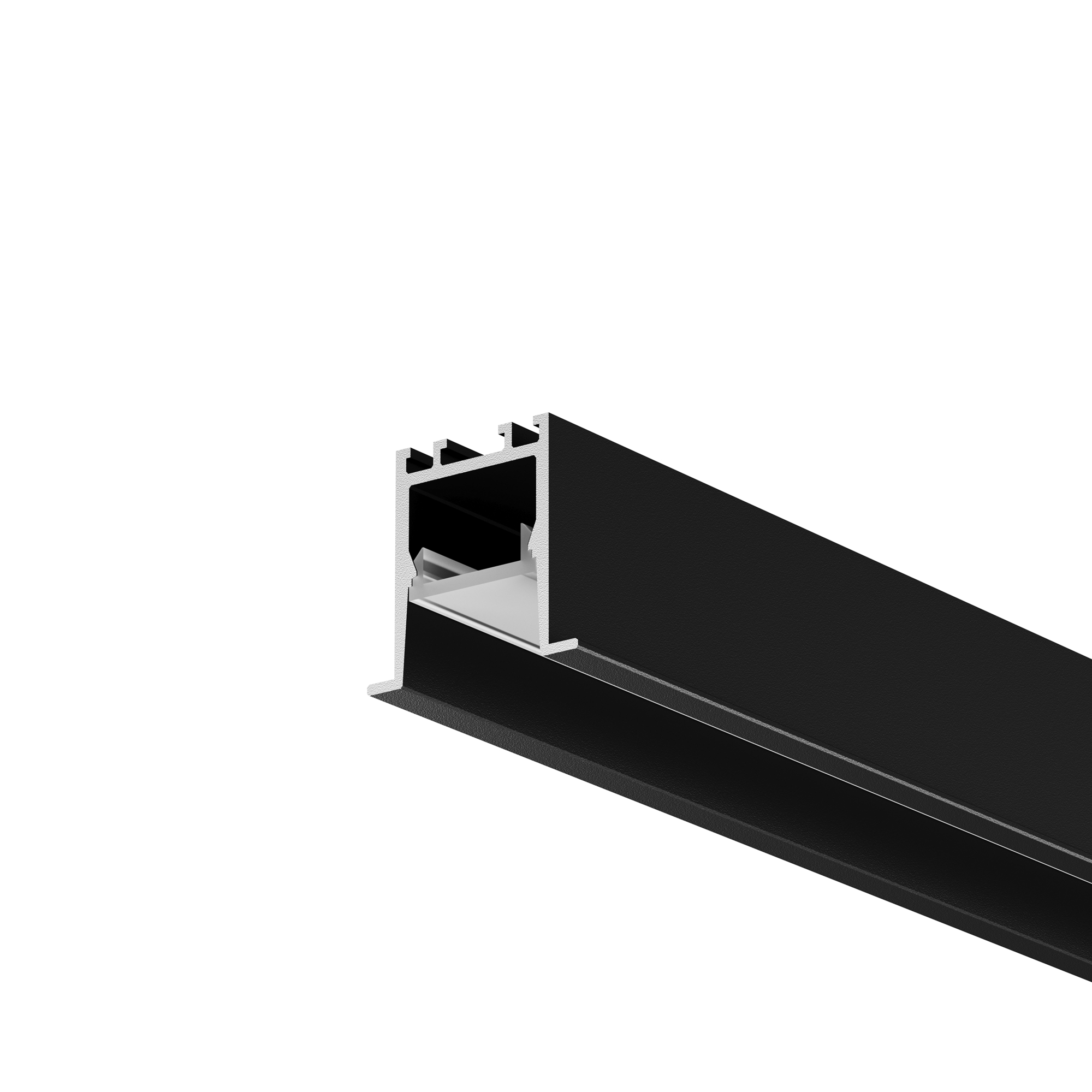 Алюминиевый профиль встраиваемый скрытого монтажа 22x22 (Черный