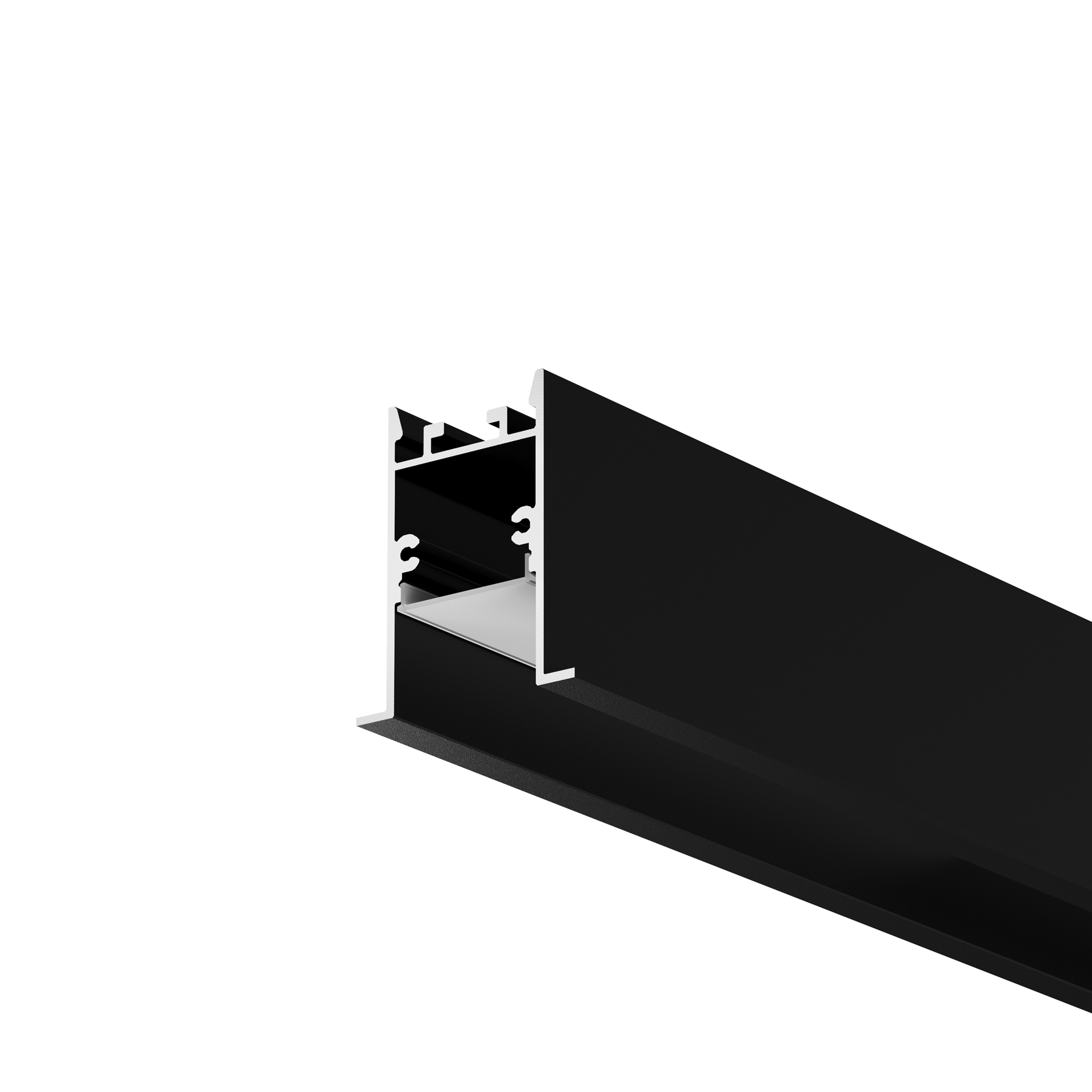 Алюминиевый профиль встраиваемый скрытого монтажа 35x42 (Черный