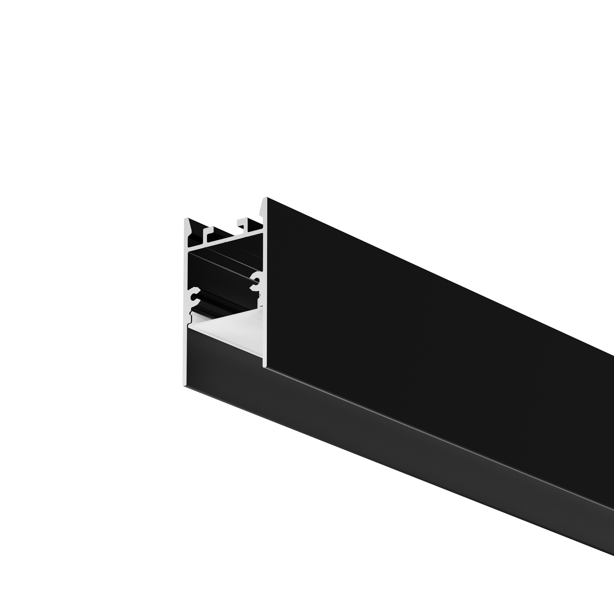 Алюминиевый профиль накладной-подвесной 25x42 (Черный