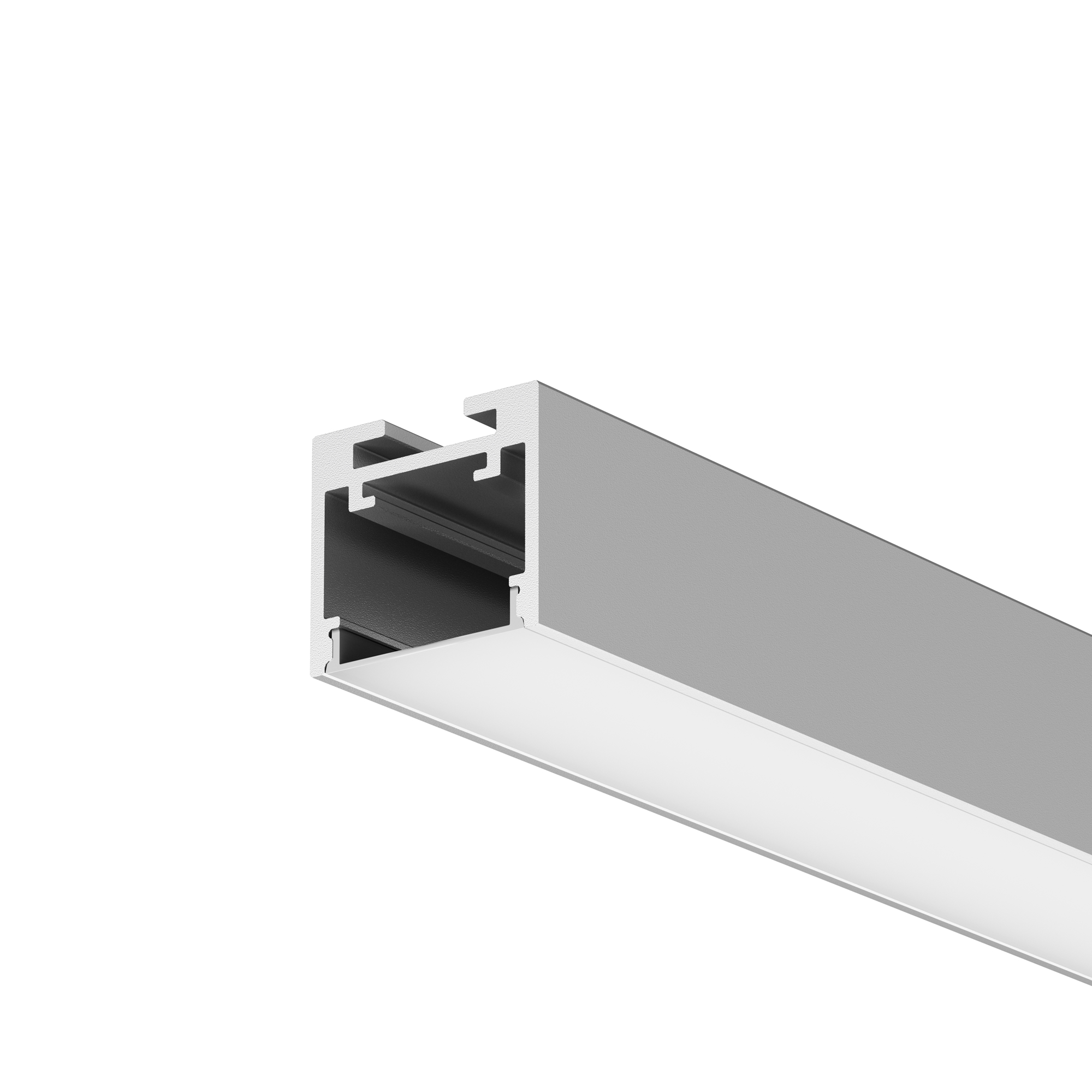 Алюминиевый профиль накладной-подвесной 25x22 (Серебро