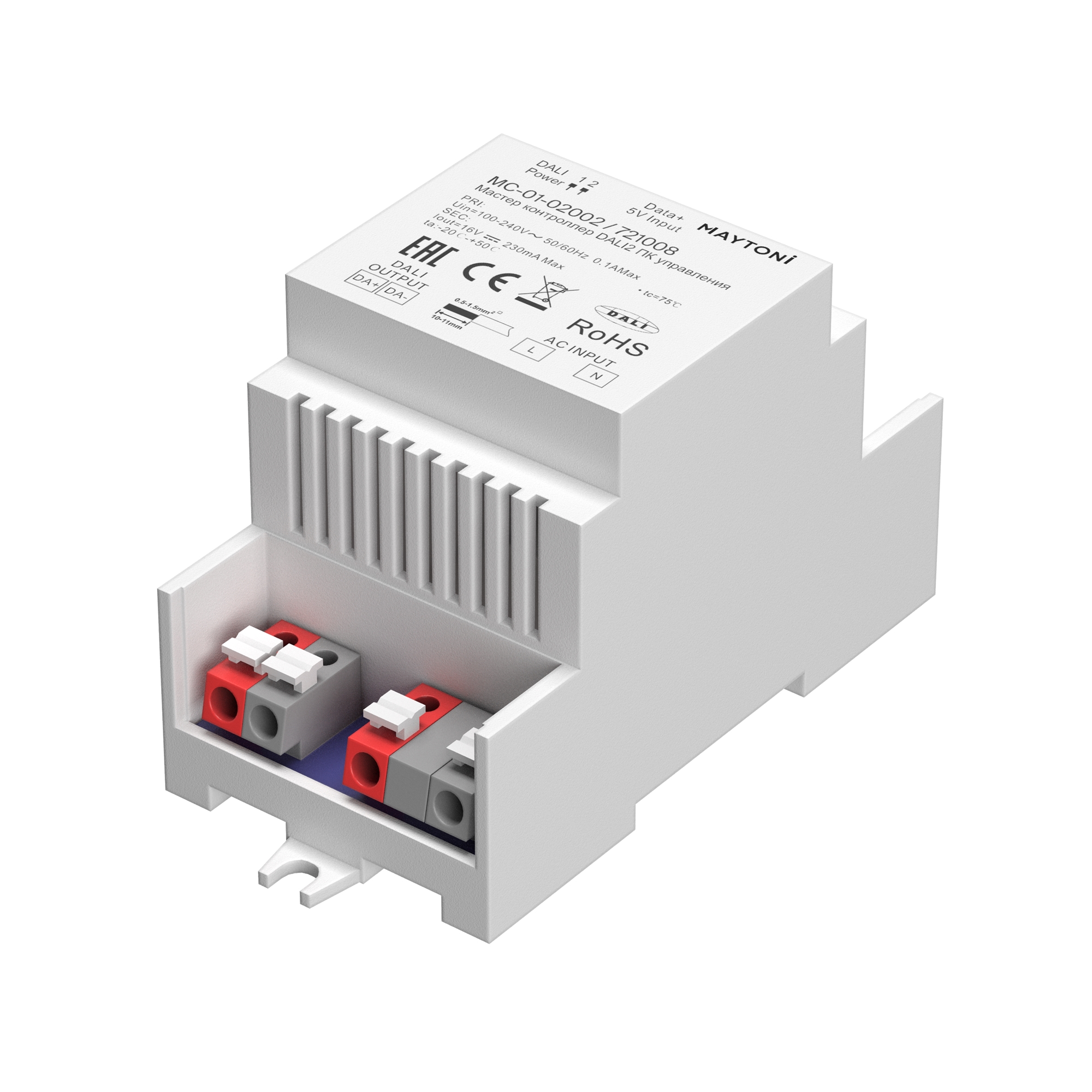 Мастер-контроллер DALI 1 канал 230В 230А DIN 37Вт Мастер контроллер Lighting control 721008