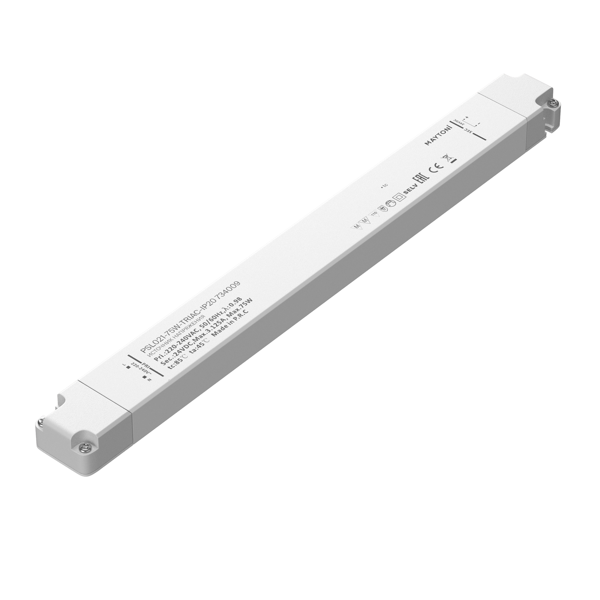 Источник напряжения TRIAC 24В 75Вт IP 20 Источник напряжения Lighting control 734009