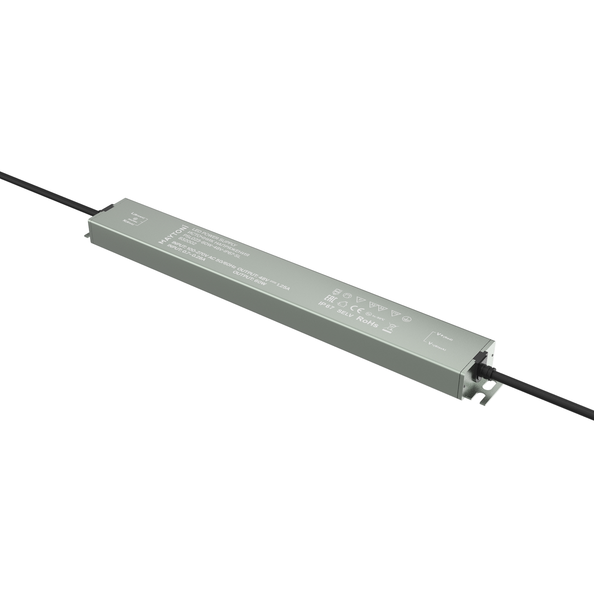 Источник напряжения PSL023 48В 60Вт IP 67 832002 Источник напряжения Led Strip 832002