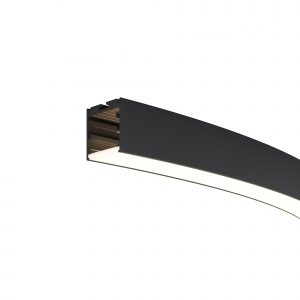 Радиусный профиль 35x35 D1500мм 1/8 круга черный Профиль Led Strip ALM-3535R-B-D-45°-1.5M