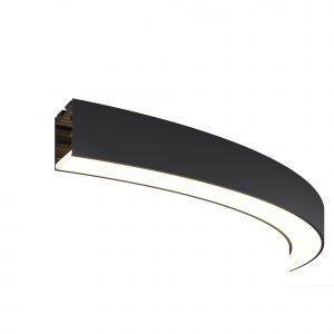 Радиусный профиль 35x35 D800мм 1/4 круга черный Профиль Led Strip ALM-3535R-B-D-90°-0.8M
