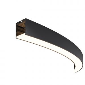 Радиусный профиль 35x35 D1500мм 1/4 круга черный Профиль Led Strip ALM-3535R-B-D-90°-1.5M