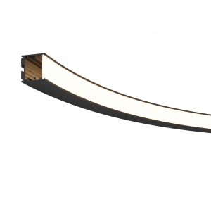 Радиусный профиль 35x35 D1500мм внутренний 1/4 круга черный Профиль Led Strip ALM-3535R-B-IN-90°-1.5M
