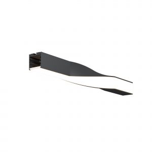 Радиусный профиль 35x35 Скрученный левый черный Профиль Led Strip ALM-3535R-B-TL-90°-0.4M