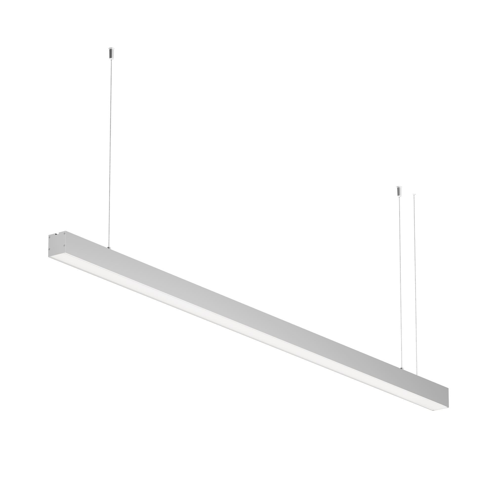 Линейный светильник подвесной 3000K 50x50 30 Вт (Серебро